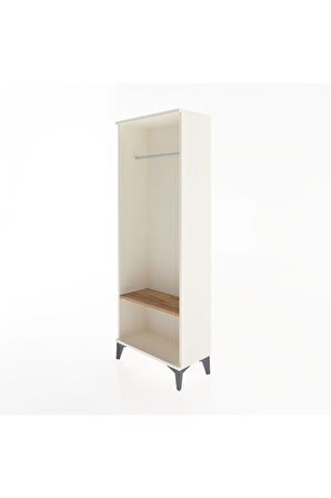 Arges Dolap Tek Raflı Kapaklı Tek Askılı 60x30x163 Aytaşı-Çam