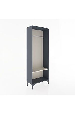 Arges Dolap Tek Raflı Kapaklı Tek Askılı 60x30x163 Antrasit-Aytaşı