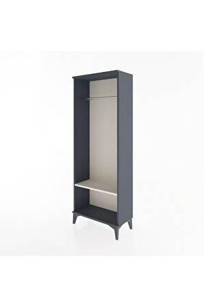 Arges Dolap Tek Raflı Kapaklı Tek Askılı 60x30x163 Antrasit-Aytaşı