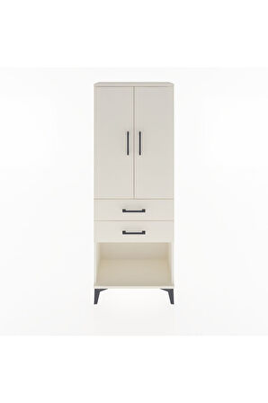 Arges Dolap Tek Raflı 2 Çekmeceli Tek Askılı 60x30x163 Aytaşı-Aytaşı