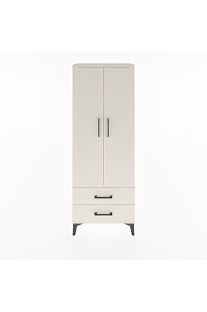 Arges Dolap Tek Raflı 2 Çekmeceli Tek Askılı 60x30x163 Aytaşı-Aytaşı