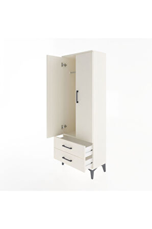 Arges Dolap Tek Raflı 2 Çekmeceli Tek Askılı 60x30x163 Aytaşı-Aytaşı