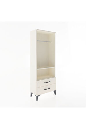 Arges Dolap 2 Raflı 2 Çekmeceli Tek Askılı 60x30x163 Aytaşı-Aytaşı