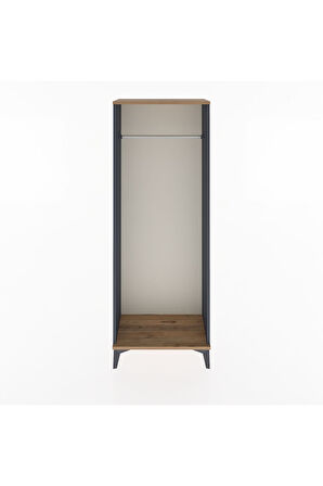 Arges Dolap Kapaklı Tek Askılı 60x30x163 Antrasit-Çam