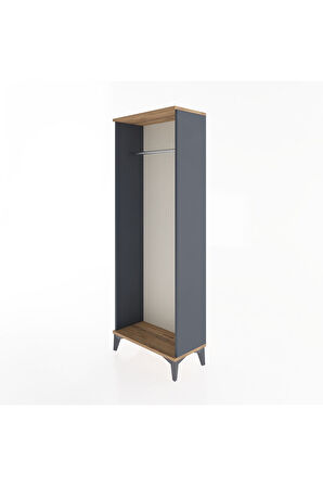 Arges Dolap Kapaklı Tek Askılı 60x30x163 Antrasit-Çam