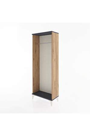 Arges Dolap Kapaklı Tek Askılı 60x30x163 Çam-Antrasit