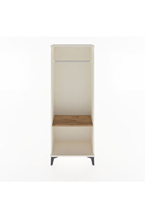 Arges Dolap Tek Raflı Kapaklı Tek Askılı 60x30x163 Aytaşı-Çam