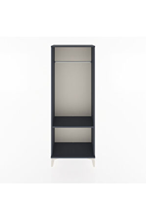 Arges Dolap Tek Raflı Kapaklı Tek Askılı 60x30x163 Antrasit-Antrasit