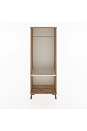 Arges Dolap Tek Raflı Kapaklı Tek Askılı 60x30x163 Çam-Aytaşı