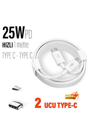 Samsung S21 FE 5G Uyumlu Type-C 25W Şarj Kablosu