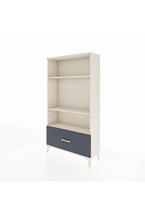 Arges Dolap 3 Raflı Tek Çekmeceli 88x30x163 Aytaşı-Antrasit