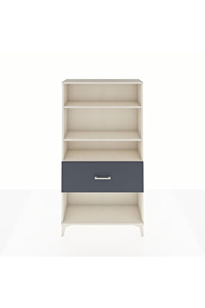 Arges Dolap 3 Raflı Tek Çekmeceli 88x30x163 Aytaşı-Antrasit