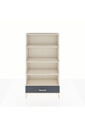 Arges Dolap 4 Raflı Tek Çekmeceli 88x30x163 Aytaşı-Antrasit