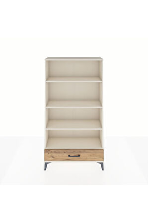 Arges Dolap 4 Raflı Tek Çekmeceli 88x30x163 Aytaşı-Çam