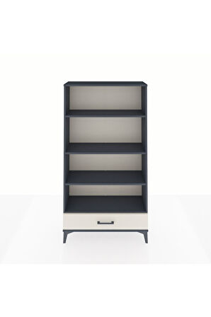 Arges Dolap 4 Raflı Tek Çekmeceli 88x30x163 Antrasit-Aytaşı