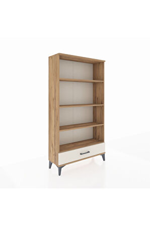 Arges Dolap 4 Raflı Tek Çekmeceli 88x30x163 Çam-Aytaşı