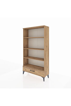 Arges Dolap 4 Raflı Tek Çekmeceli 88x30x163 Çam-Çam