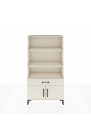 Arges Dolap 3 Raflı Tek Çekmeceli 2 Kapaklı 88x30x163 Aytaşı-Aytaşı