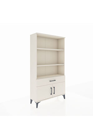 Arges Dolap 3 Raflı Tek Çekmeceli 2 Kapaklı 88x30x163 Aytaşı-Aytaşı
