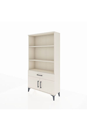 Arges Dolap 3 Raflı Tek Çekmeceli 2 Kapaklı 88x30x163 Aytaşı-Aytaşı