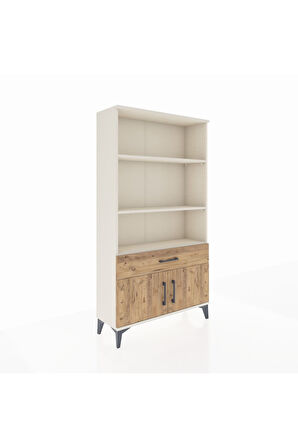 Arges Dolap 3 Raflı Tek Çekmeceli 2 Kapaklı 88x30x163 Aytaşı-Çam