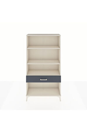 Arges Dolap 3 Raflı Tek Çekmeceli 88x30x163 Aytaşı-Antrasit