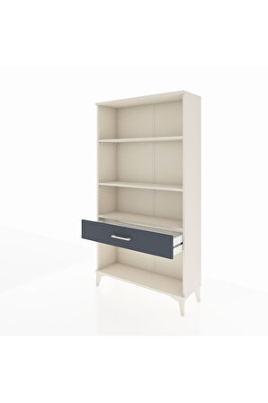 Arges Dolap 3 Raflı Tek Çekmeceli 88x30x163 Aytaşı-Antrasit