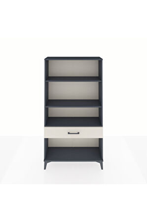 Arges Dolap 3 Raflı Tek Çekmeceli 88x30x163 Antrasit-Aytaşı