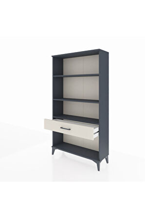 Arges Dolap 3 Raflı Tek Çekmeceli 88x30x163 Antrasit-Aytaşı