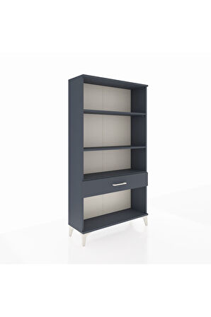 Arges Dolap 3 Raflı Tek Çekmeceli 88x30x163 Antrasit-Antrasit