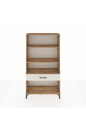 Arges Dolap 3 Raflı Tek Çekmeceli 88x30x163 Çam-Aytaşı