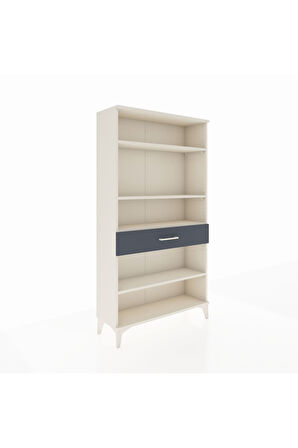 Arges Dolap 4 Raflı Tek Çekmeceli 88x30x163 Aytaşı-Antrasit