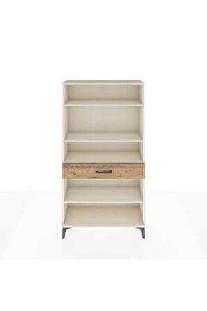 Arges Dolap 4 Raflı Tek Çekmeceli 88x30x163 Aytaşı-Çam