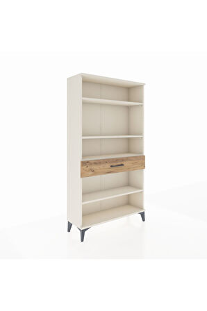 Arges Dolap 4 Raflı Tek Çekmeceli 88x30x163 Aytaşı-Çam