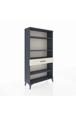 Arges Dolap 4 Raflı Tek Çekmeceli 88x30x163 Antrasit-Aytaşı