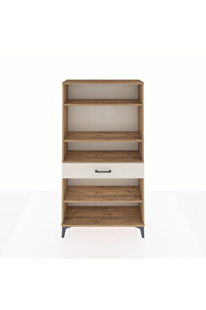 Arges Dolap 4 Raflı Tek Çekmeceli 88x30x163 Çam-Aytaşı