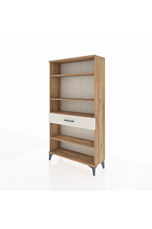 Arges Dolap 4 Raflı Tek Çekmeceli 88x30x163 Çam-Aytaşı