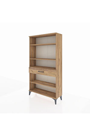 Arges Dolap 4 Raflı Tek Çekmeceli 88x30x163 Çam-Çam
