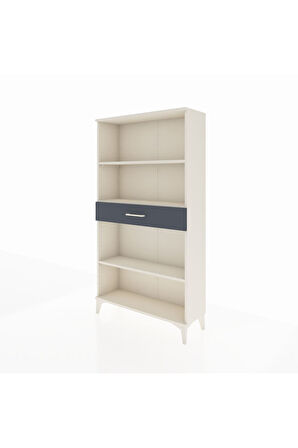 Arges Dolap 3 Raflı Tek Çekmeceli 88x30x163 Aytaşı-Antrasit