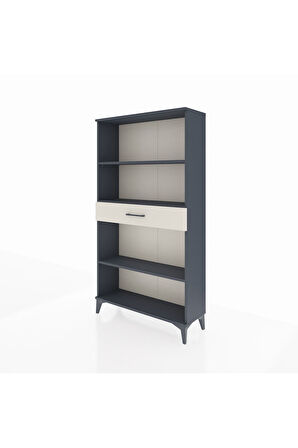 Arges Dolap 3 Raflı Tek Çekmeceli 88x30x163 Antrasit-Aytaşı