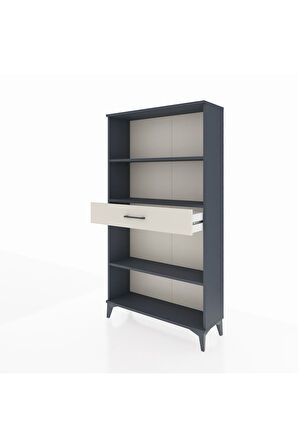 Arges Dolap 3 Raflı Tek Çekmeceli 88x30x163 Antrasit-Aytaşı