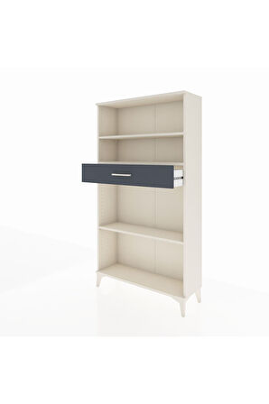 Arges Dolap 3 Raflı Tek Çekmeceli 88x30x163 Aytaşı-Antrasit