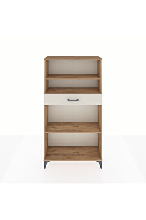 Arges Dolap 3 Raflı Tek Çekmeceli 88x30x163 Çam-Aytaşı