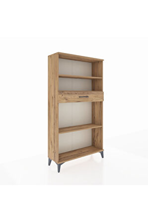 Arges Dolap 3 Raflı Tek Çekmeceli 88x30x163 Çam-Çam