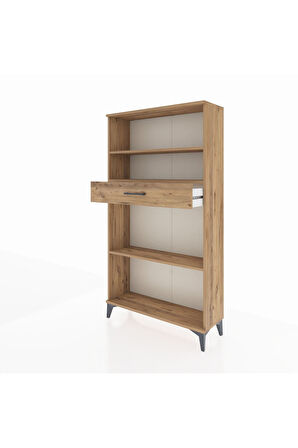 Arges Dolap 3 Raflı Tek Çekmeceli 88x30x163 Çam-Çam