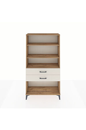 Arges Dolap 3 Raflı 2 Çekmeceli 88x30x163 Çam-Aytaşı