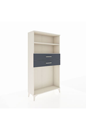 Arges Dolap 2 Raflı 2 Çekmeceli 88x30x163 Aytaşı-Antrasit