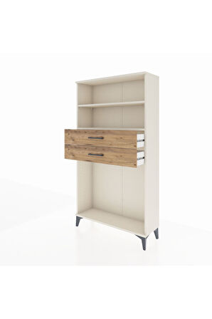 Arges Dolap 2 Raflı 2 Çekmeceli 88x30x163 Aytaşı-Çam