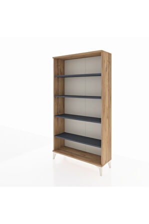 Arges Dolap 4 Raflı 88x30x163 Çam-Antrasit