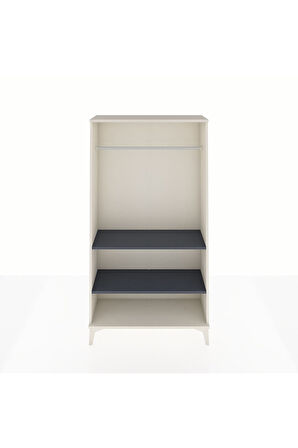 Arges Dolap 2 Raflı Kapaklı Tek Askılı 88x30x163 Aytaşı-Antrasit